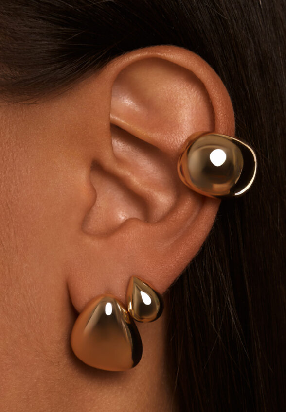 Серьги ПЕНЕЛОПА из серебра в покрытии желтое золото MIE