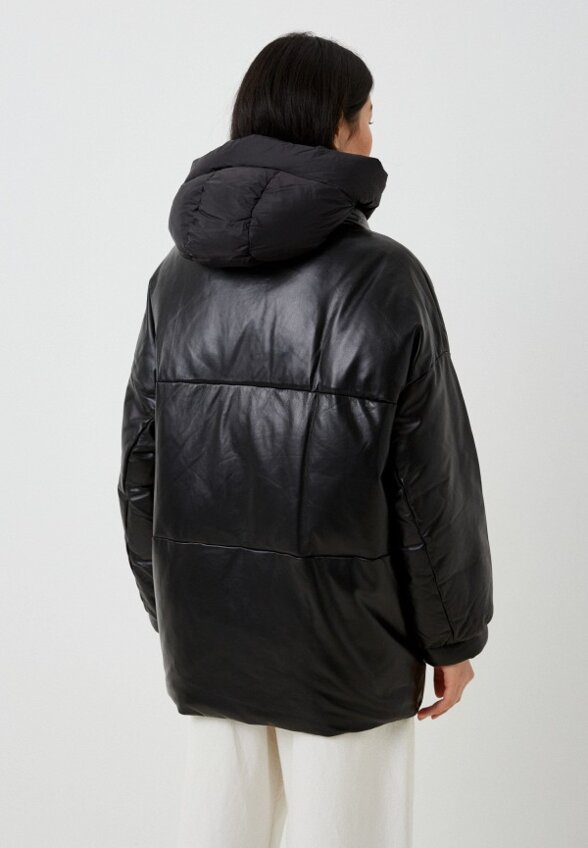 Куртка кожаная утепленная Снежная Королева