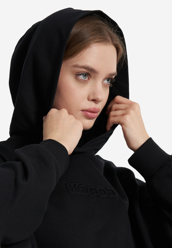 Худи женское оверсайз Kappa, Черный