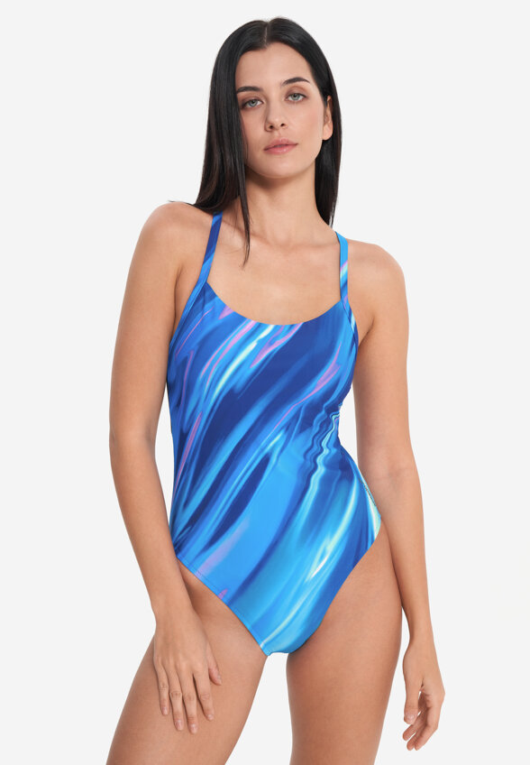Купальник слитный женский Speedo Racerback, Голубой