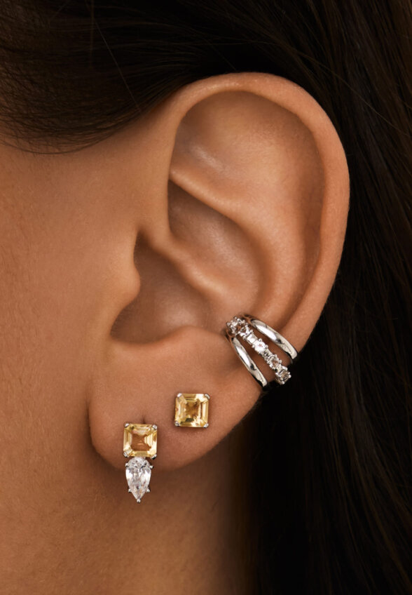 Серебряные серьги ЭЙФОРИЯ с цитрином Ашер MIE