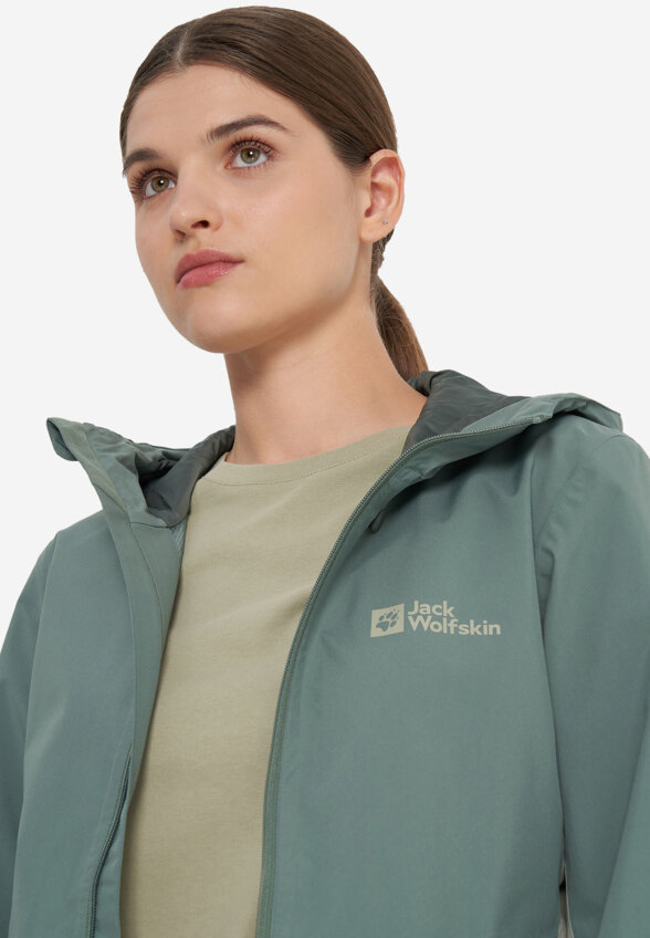Куртка мембранная женская Jack Wolfskin Weiltal, Зеленый