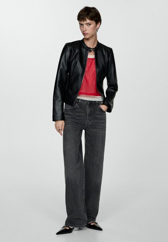 Куртка кожаная Mango