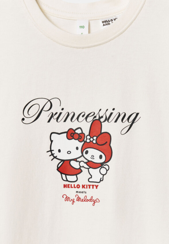 Трикотажное платье с принтом Hello Kitty My Melody для девочек