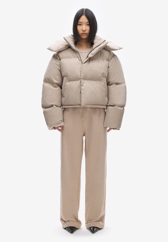 Пуховик Uniform crop Beige Sand FABLE