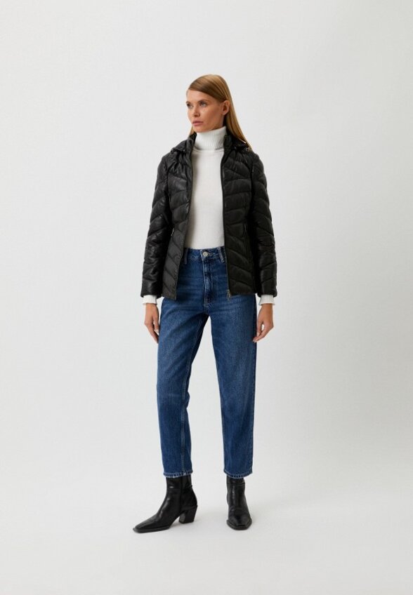 Куртка кожаная утепленная Blouson