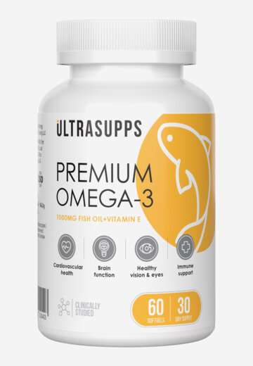Омега-3 Ultrasupps, 60 шт, Белый