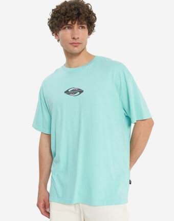 Футболка мужская оверсайз Quiksilver Global Heat, Голубой женщинам