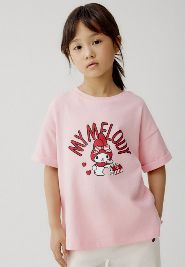 Футболка с принтом Hello Kitty для девочек