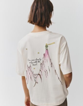 Футболка оверсайз с принтом SELA × Маленький принц женщинам