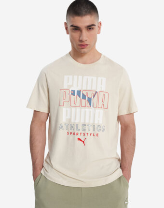 Футболка мужская PUMA Graphic, Бежевый женщинам