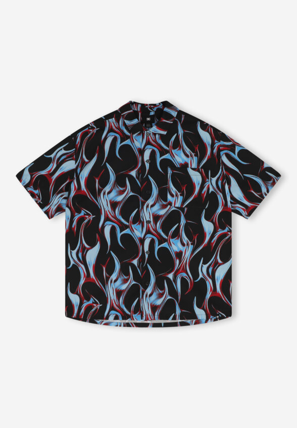 Рубашка с коротким рукавом мужская DC Shoes Full On Resort, Черный