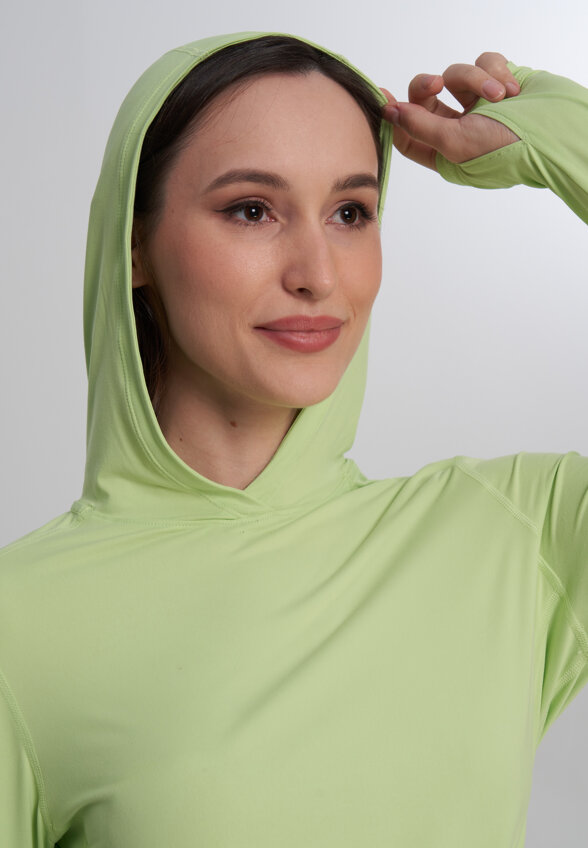 Худи женское Mountain Hardwear Crater Lake Long Sleeve Hoody, Зеленый
