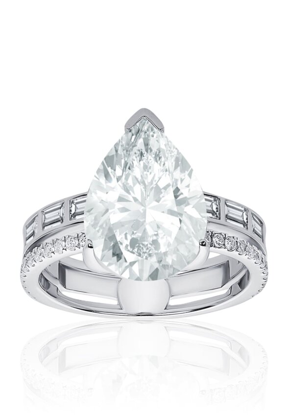 Крупное серебряное кольцо МАЙЯ П с горным хрусталем MIE