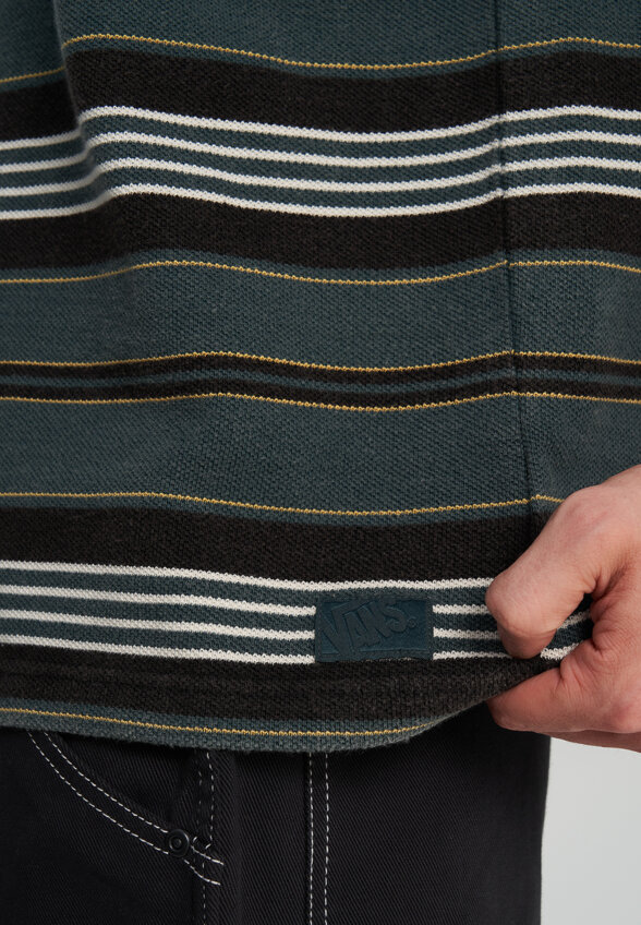 Футболка мужская Vans LX Pique Stripe SS, Зеленый