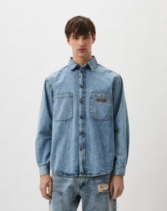 Рубашка джинсовая Moschino Couture мужчинам