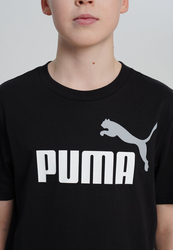 Футболка для мальчиков PUMA Ess 2 Color No.1 Logo, Черный