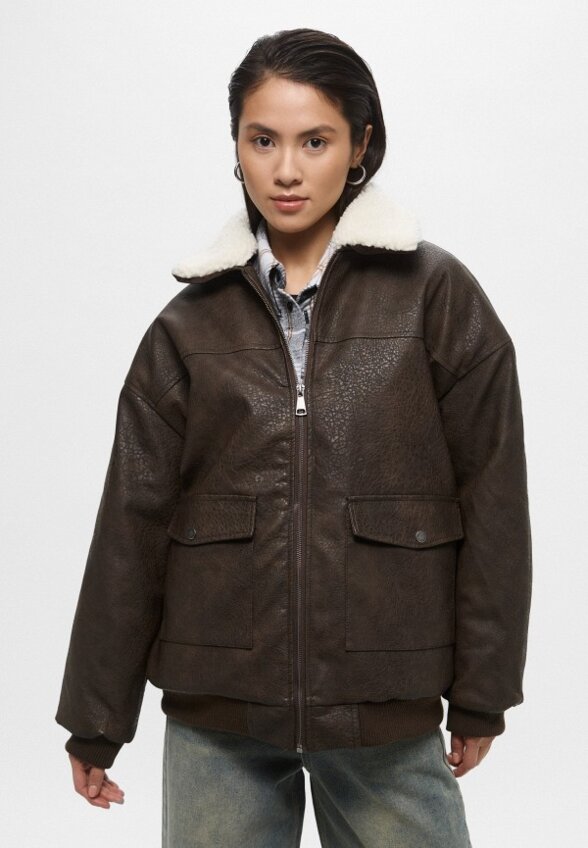 Куртка кожаная утепленная Befree