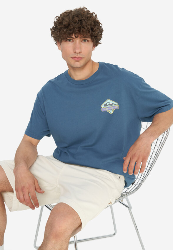 Футболка мужская оверсайз Quiksilver Crystal Jet, Синий