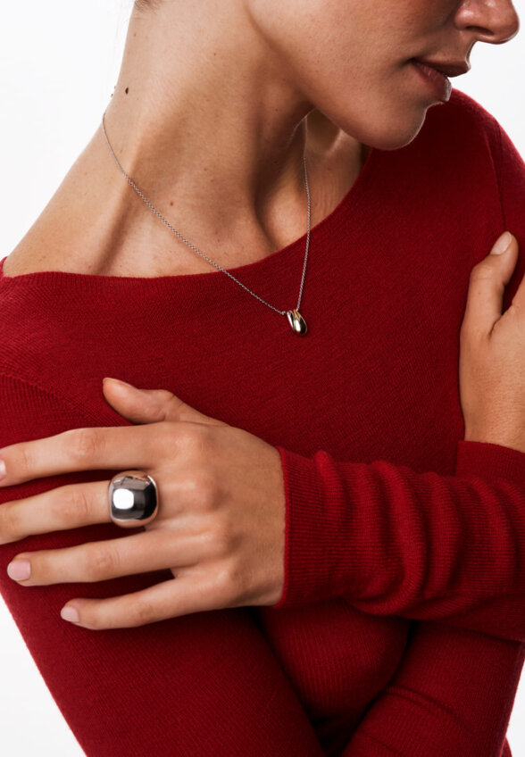 Объемное кольцо ПЕНЕЛОПА из серебра MIE