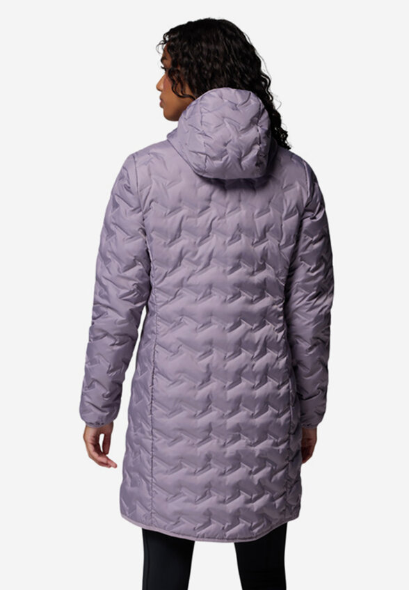 Ультралегкий пуховик женский Columbia Delta Ridge II Long Down Jacket, Розовый