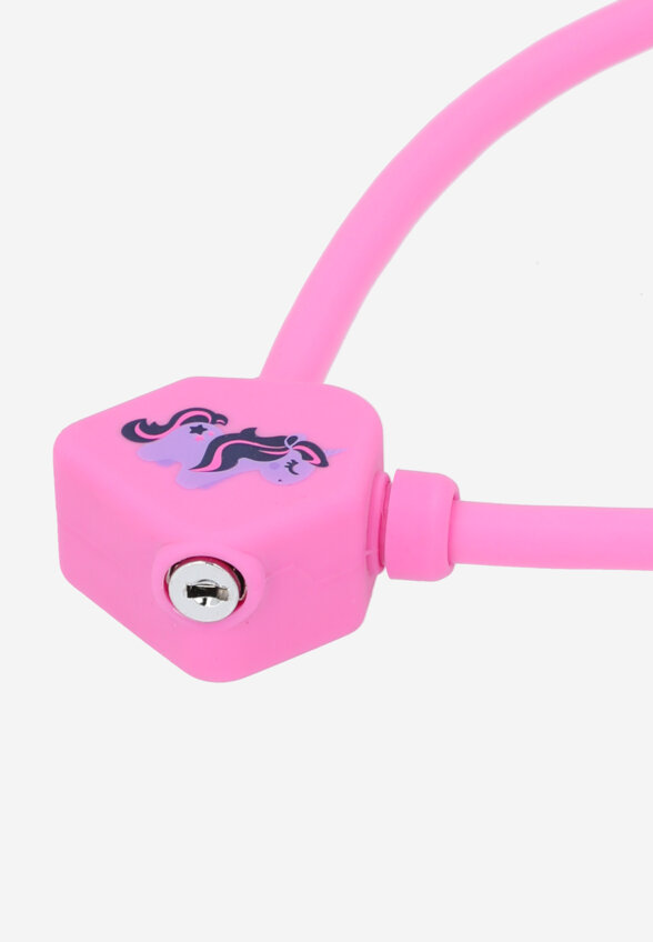 Замок велосипедный с ключами детский Cyclotech CLK-2, Розовый