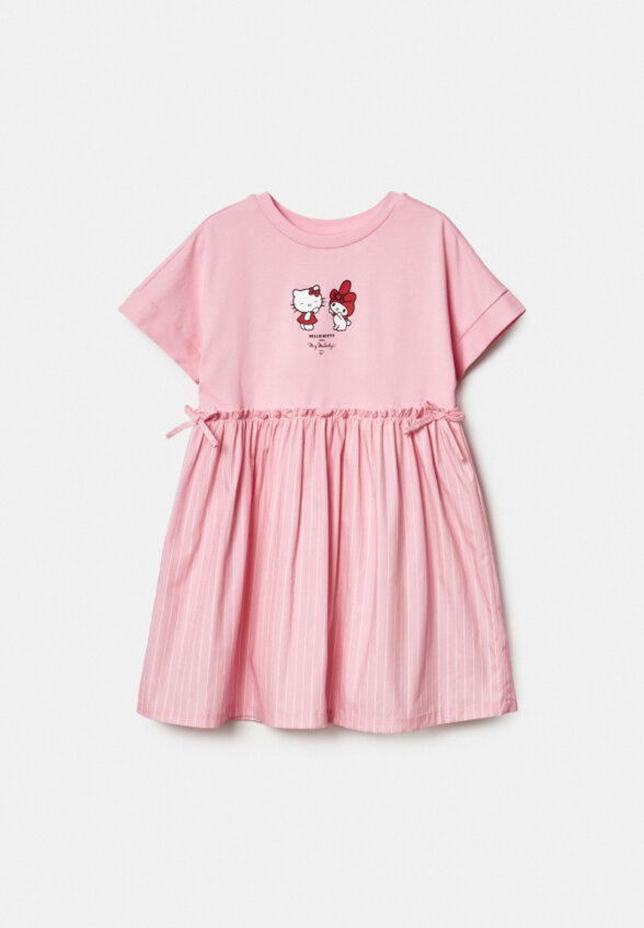 Комбинированное платье с принтом Hello Kitty и My Melody для девочек