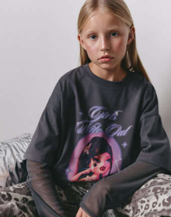 Лонгслив оверсайз для девочек из коллекции SELA × BRATZ детям