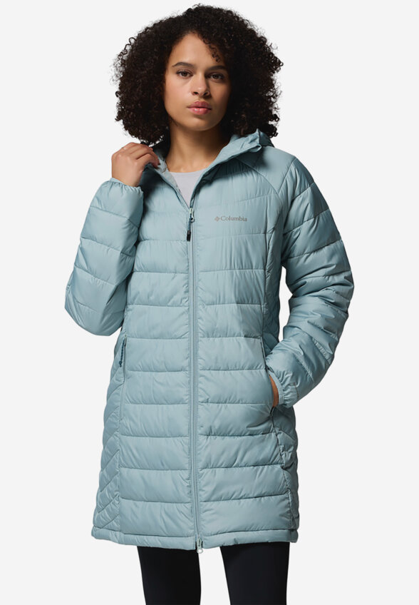 Ультралегкий пуховик женский Columbia Powder Lite II Mid Jacket, Голубой