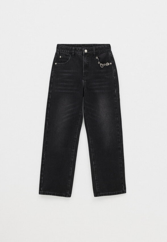 Джинсы Straight fit с пирсингом для девочек