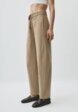 Хлопковые брюки Slouchy с поясом на талии8  - превью