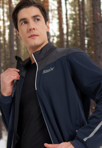Куртка для беговых лыж мужская Swix Cross, Синий