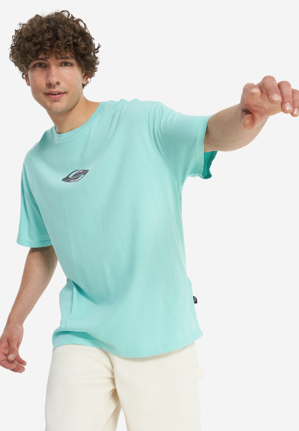 Футболка мужская оверсайз Quiksilver Global Heat, Голубой