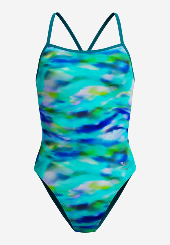 Купальник слитный женский Speedo Printed 2.0, Голубой