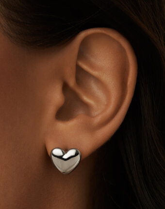 Серебряные серьги-сердца MIE женщинам