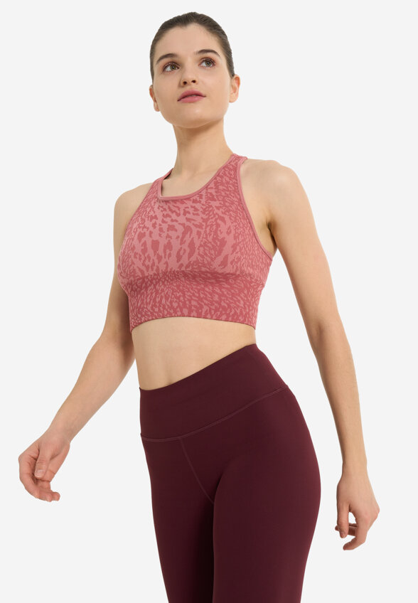 Топ бра спортивный Demix HighFlow Yoga Seamless Longline, Розовый