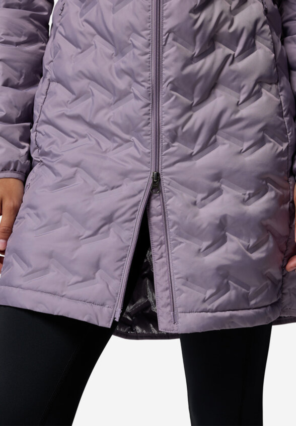 Ультралегкий пуховик женский Columbia Delta Ridge II Long Down Jacket, Розовый