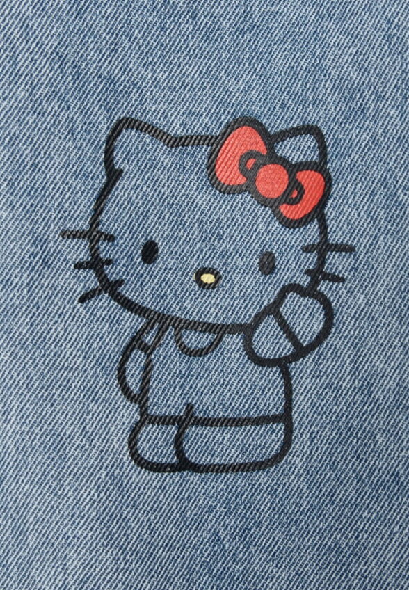 Утепленные джинсы Paperbag fit с Hello Kitty для девочек