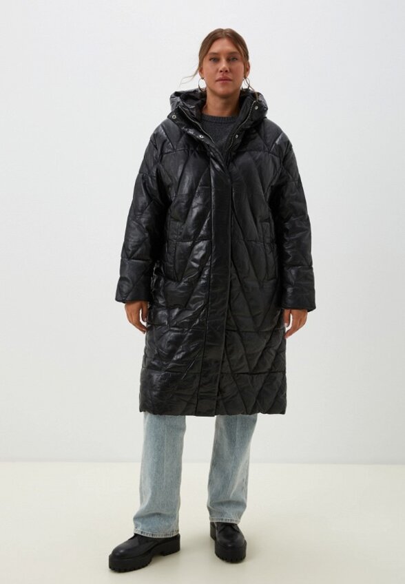 Куртка кожаная утепленная Снежная Королева