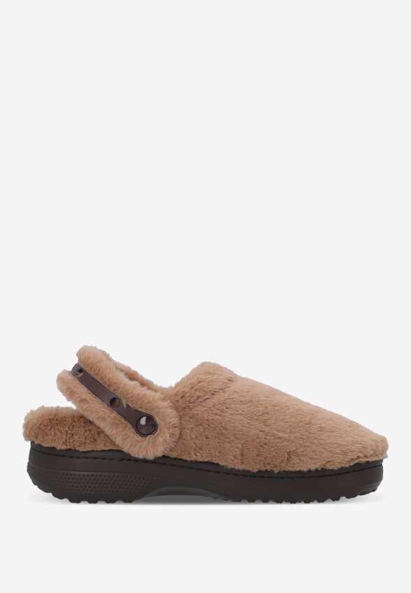 Сабо утепленные женские Crocs Classic, Бежевый