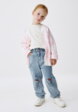 Утепленные джинсы Paperbag fit с Hello Kitty для девочек3  - превью