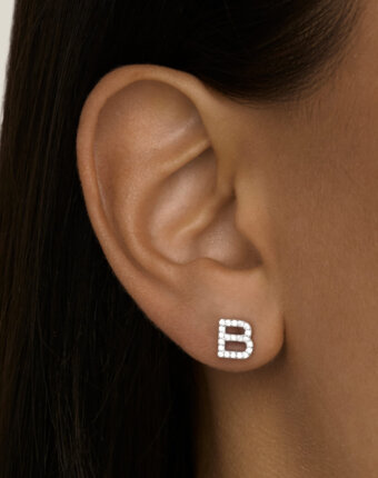 Моносерьга в виде буквы В MIESTILO MIE женщинам