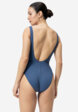 Купальник слитный женский Speedo Textd Belted Deep, Синий3  - превью