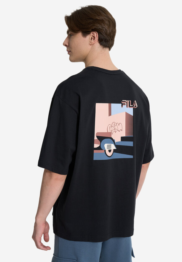 Футболка мужская оверсайз FILA, Черный