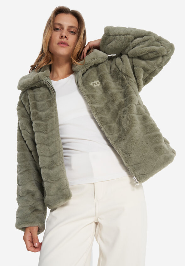 Куртка меховая женская FILA, Зеленый