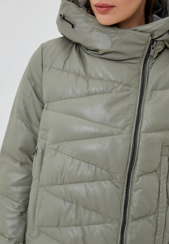 Куртка кожаная утепленная Снежная Королева