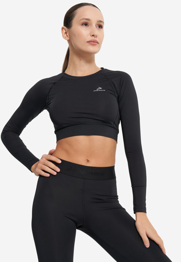 Лонгслив женский Demix, Черный