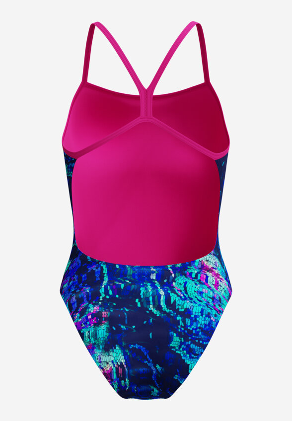 Купальник слитный женский Speedo Printed 2.0, Синий