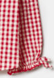 Нарядная блузка из хлопка в клетку для девочек7  - превью