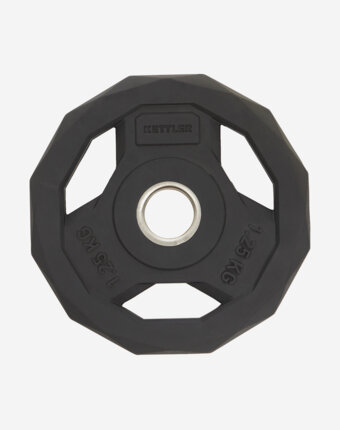 Диск стальной обрезиненный KETTLER 1.25 кг, Черный женщинам